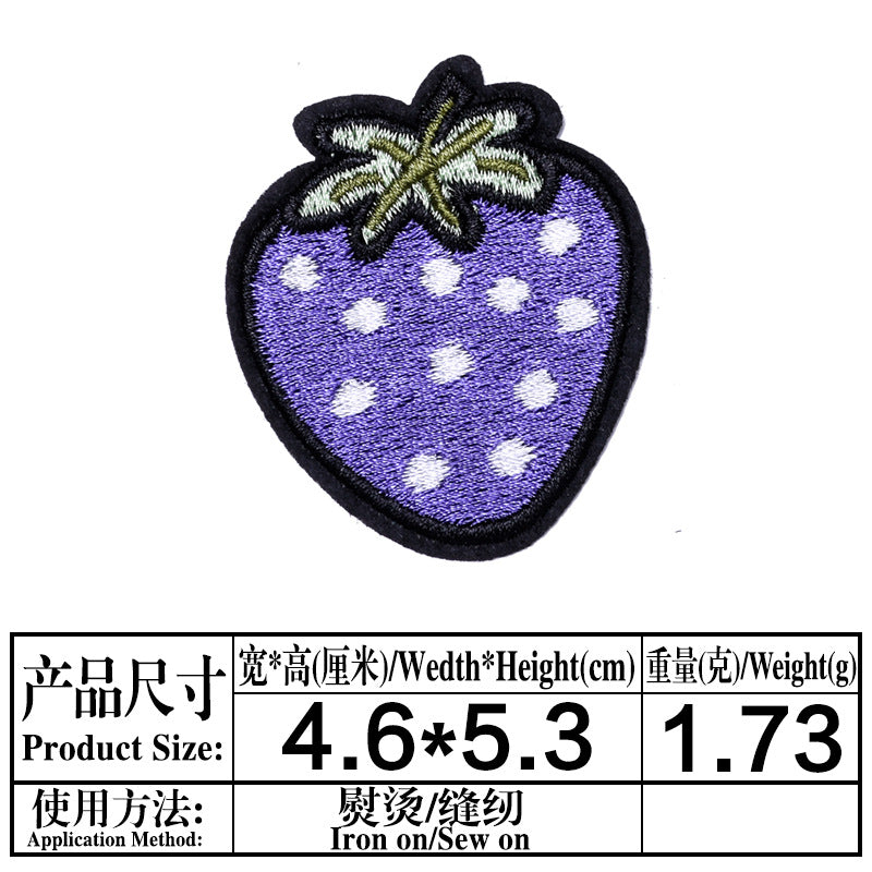 Wholesale Fruit flower  strawberry  pineapple embroidery patch